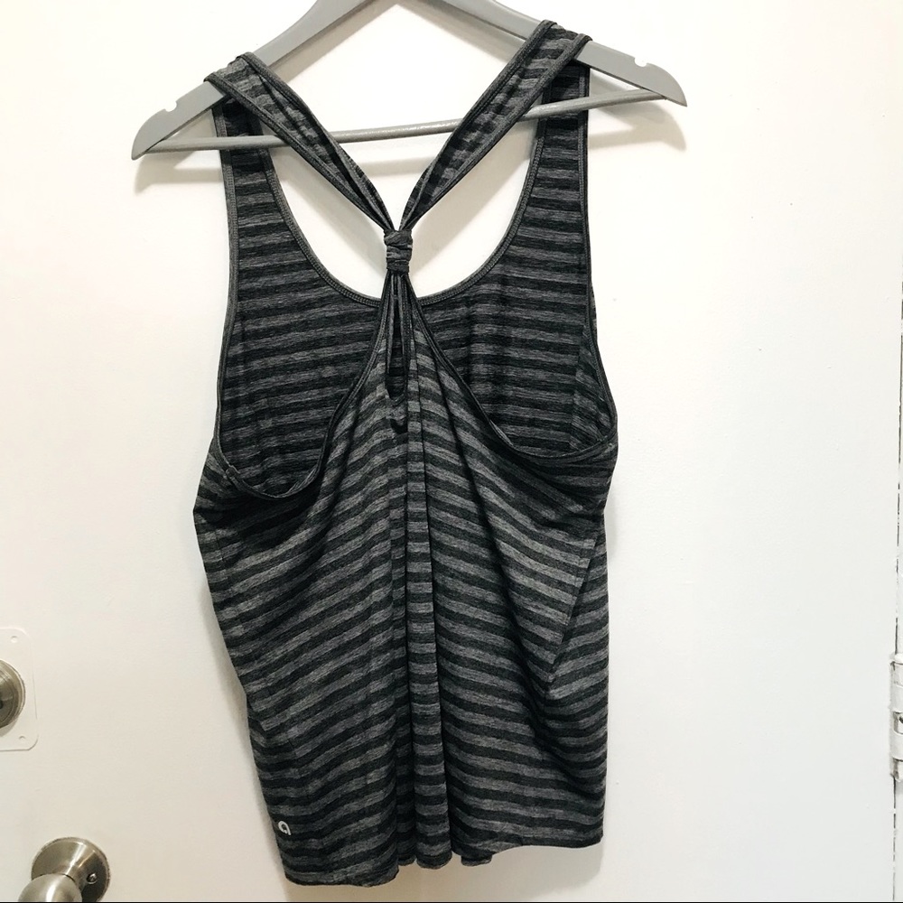 Hyba women’s racerback tank top gray stripe - Picture 2 of 10